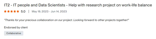 Upwork client review – 5 stars – AI & automation
